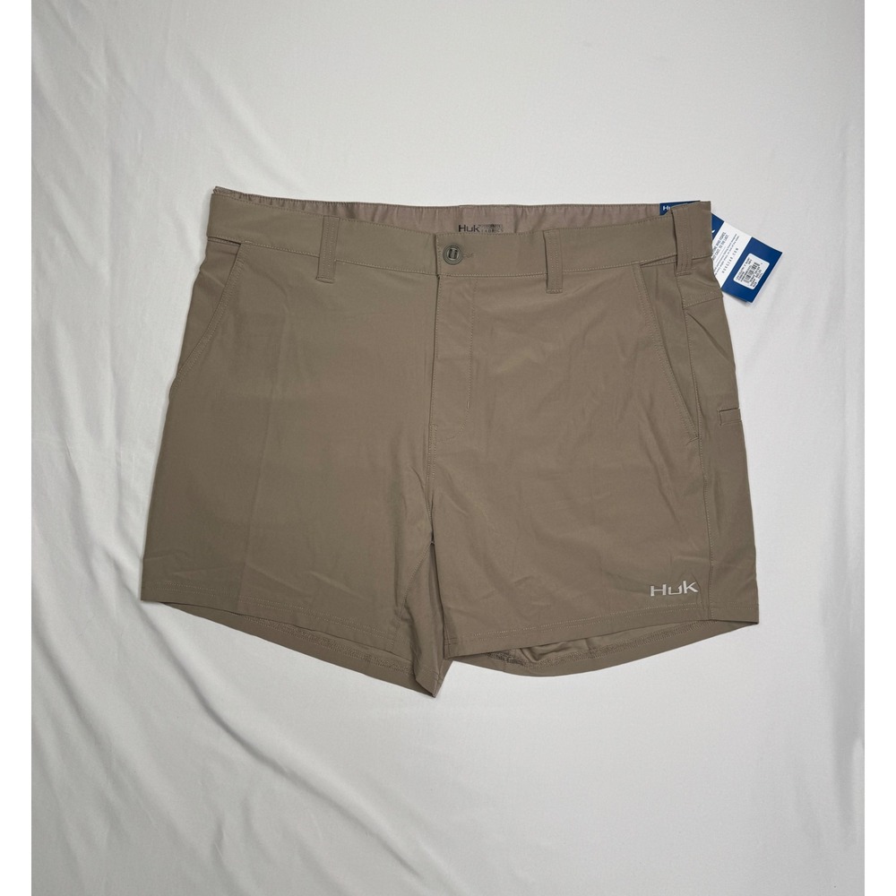 NWT Huk Low Country 6 Inch Fishing Shorts Mens XXXL Khaki Tan Hiking Outdor